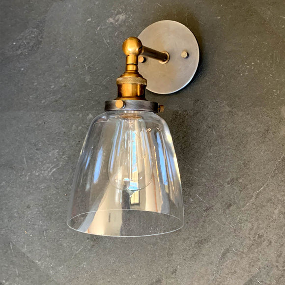 Restoration Hardware | 20TH C. FACTORY FILAMENT CLEAR GLASS CLOCHE SCONCE