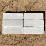 Riad Tile | Authentic Moroccan Zellige 2x6 Tile in Natural White