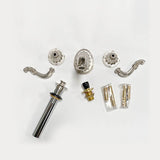 Sherle Wagner | Ribbon and Reed Lever Wall Mount Faucet Set in Brushed Nickel