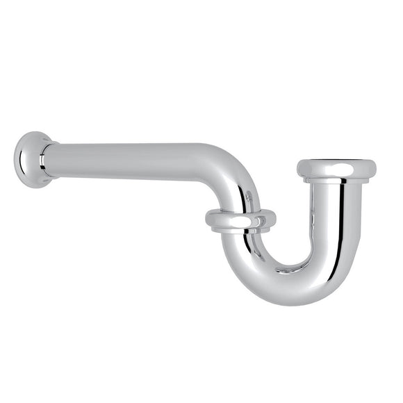 Rohl | 15 Inch Traditional Style Extended Decorative P-Trap - Polished Chrome