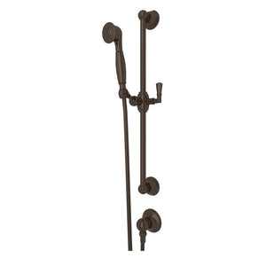 Rohl | Palladian 1.8 GPM Single Function Hand Shower Package - Includes Slide Bar, Hose, and Wall Supply