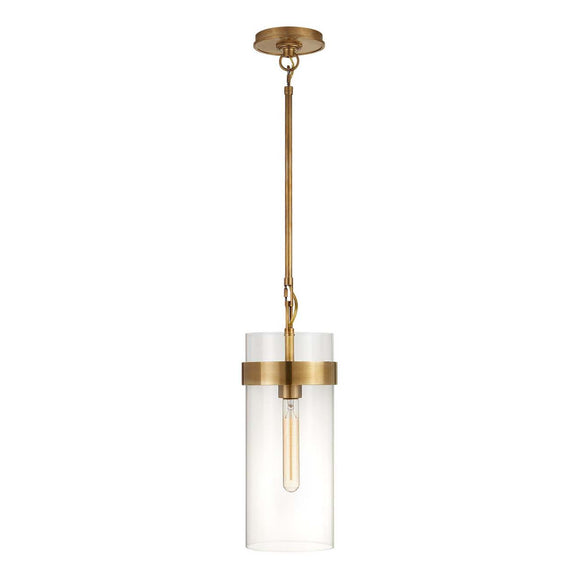 Visual Comfort & Co. | Ian K Fowler Collection 7 Inch Hand-Rubbed Antique Brass Pendant Ceiling Light