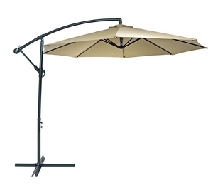 Sunnydaze | 10ft Offset Patio Umbrella in Beige