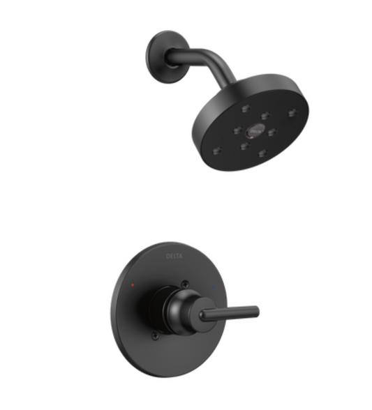 Delta | Trinsic Monitor 14 Series H20kinetic Shower Trim in Matte Black
