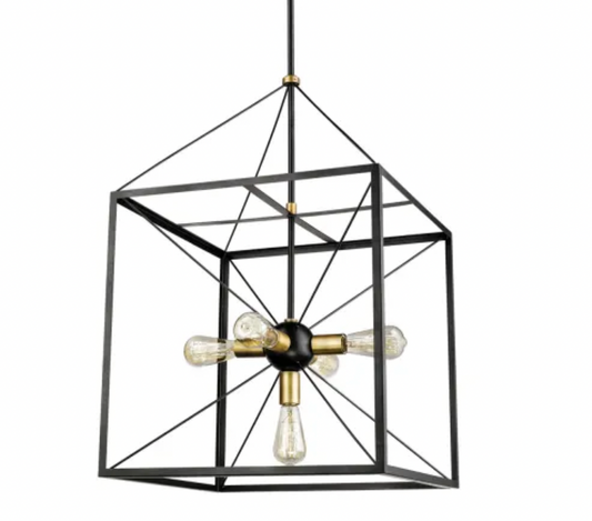 Millennium Lighting | 5 Light 21" Wide Chandelier in Black and Heirloom Bronze