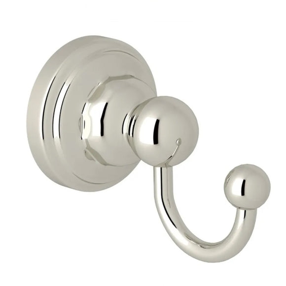 Rohl | Edwardian Perrin and Rowe Single Robe Hook in Polished Nickel