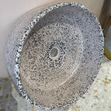 Concrete Collaborative | Concrete Terrazzo Round Sink in Lilac, Dark Chip