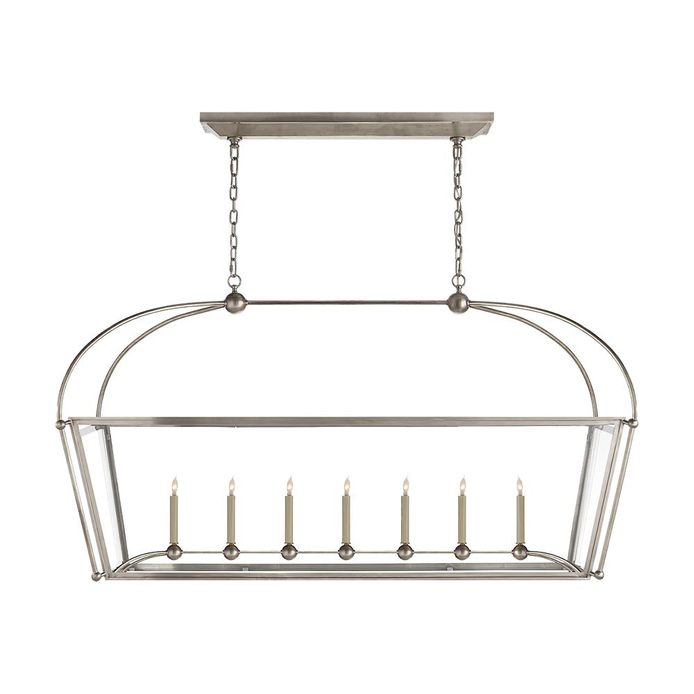 Visual Comfort | E. F. Chapman Plantation 7 Light Pendant Pol Nickel