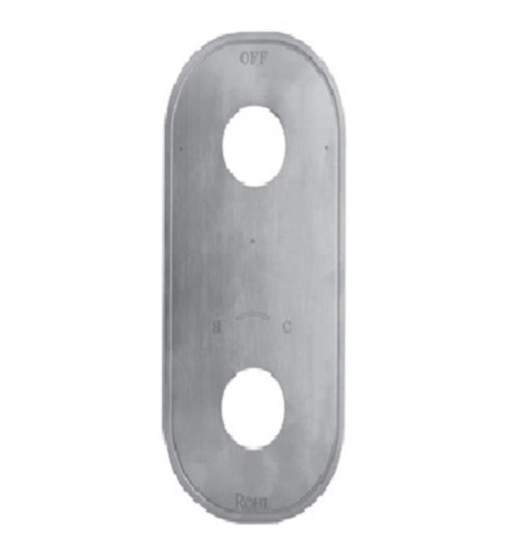 Rohl | Oval Faceplate Escutcheon w Etching for Rough Valve - Pol Nickel