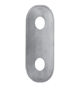 Rohl | Oval Faceplate Escutcheon w Etching for Rough Valve - Pol Nickel