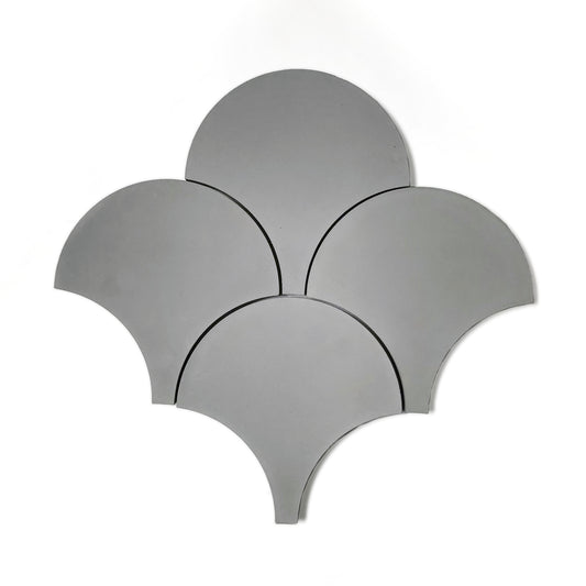 Clé Tile | Cement Solid Metal Scallop 8x8x5/8 in