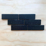 Clé | Basics Modern Farmhouse Brick Gloss Black Rectangle  - Crease Pattern