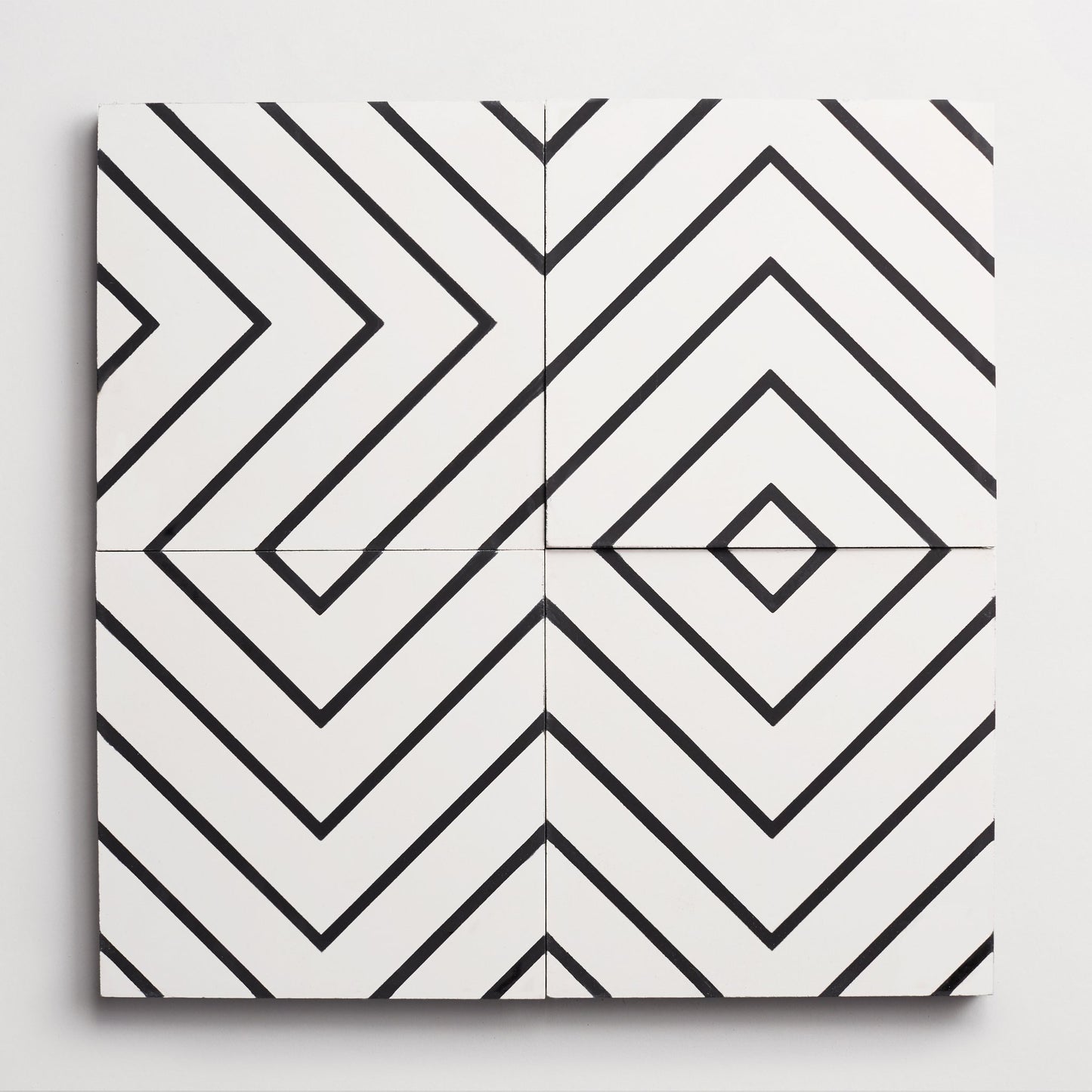 Clé | Cement Zenith White + Black. 8” x 8” Tile
