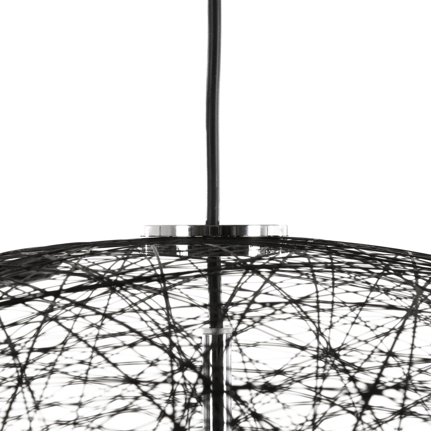 Moooi | Random II Pendant Light - Large Threaded Resin Globe in Black