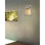Justice | Obispo 1-Light Outdoor Wall Sconce Seed Glass Brush Nickel