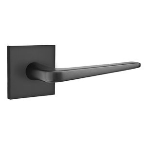 Emtek | Door Lever Athena Passage Sqr Ros RH Flat Black w CF Mech