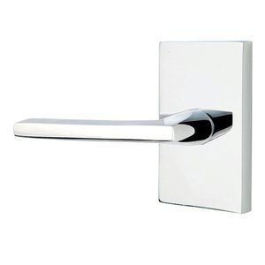 Emtek | Door Lever Helios Privacy Rect Ros LH Pol Chrome 8221HL0LHUS26