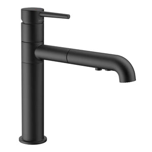 Delta | Trinsic Single Handle Pull-Out Kitchen Faucet in Black