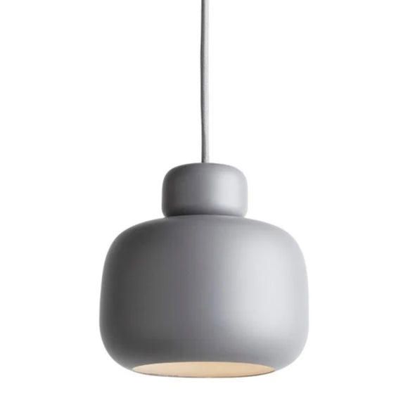 Woud | Stone Pendant in Grey Metal