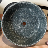 Concrete Collaborative | Concrete Terrazzo Round Sink in Color Celano, Dark Chip