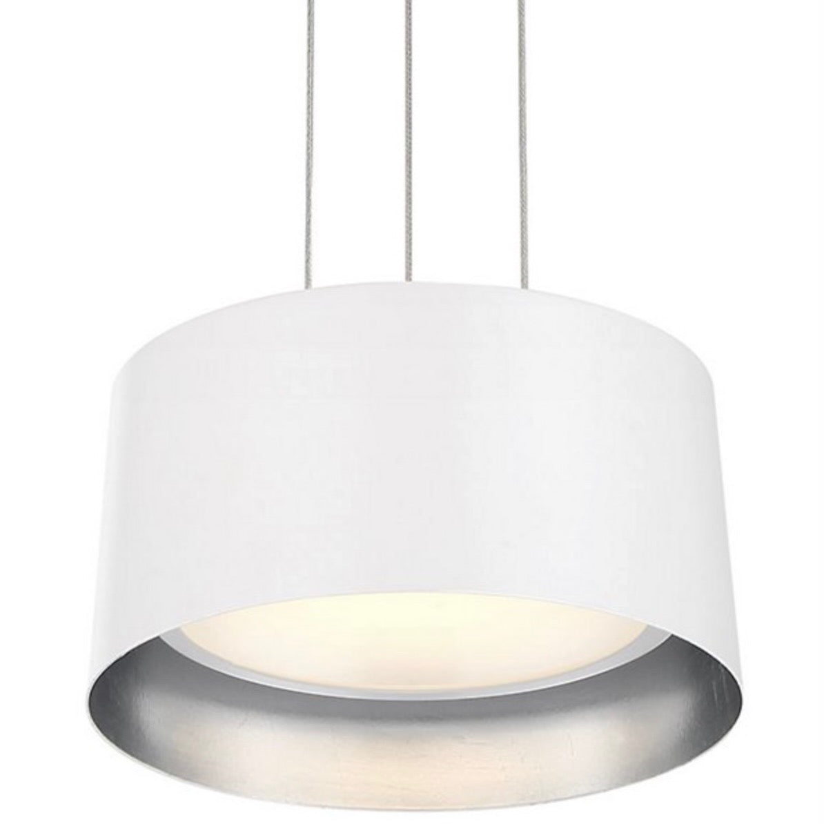 Modern Forms | Marimba LED 8" White Silver Leaf Pendant Light