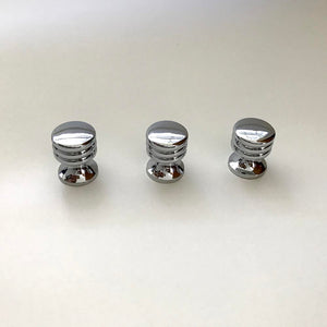 Restoration Hardware, 3 x 1” Roundridge Cabinet Knobs, in Chrome.