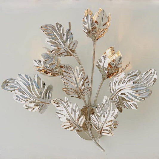 Global Views | Dancing Leaves Wall Light in Nickel