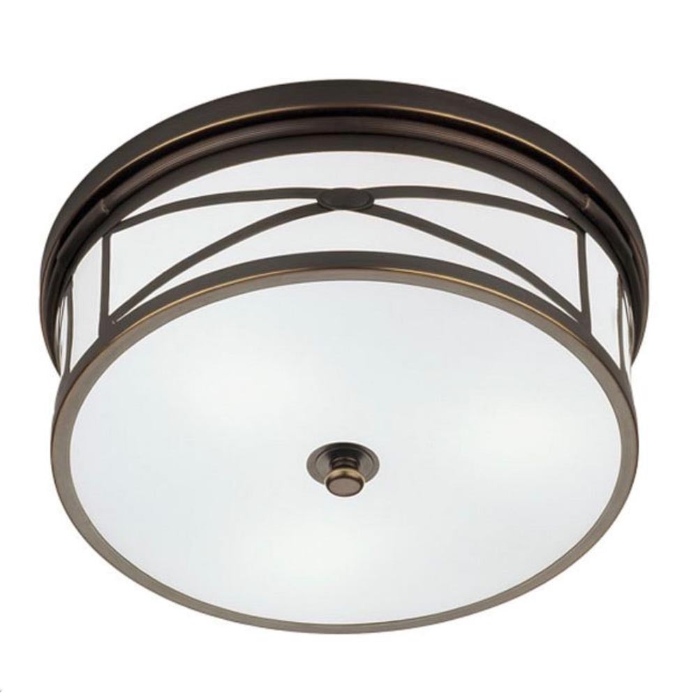 Robert Abbey | Chase Ceiling Flush Mount Light in Deep Patina Bronze